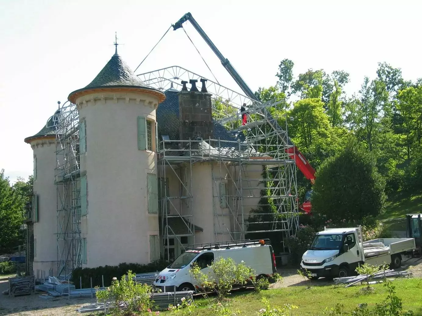 Chantier de couverture à Paris