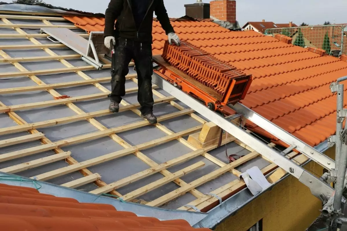 Chantier de couverture à Paris